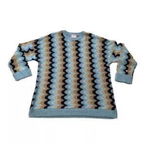 Show Me Your Mumu Retro Wave Sweater Size XL Multicolor